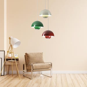 Colorful Pendant Light – 23cm Bud-Shaped Indoor Ceiling Lamp for Bedroom