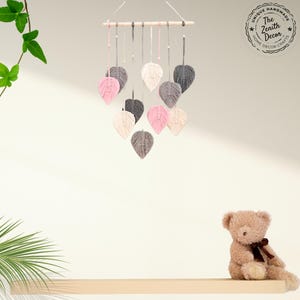 Decoração de parede com folhas de macramê: decoração boho com corda de algodão
