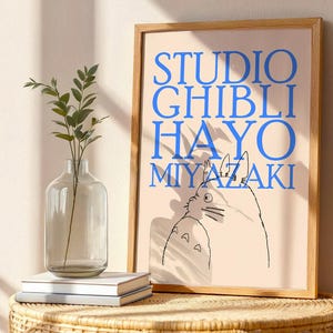 Studio Ghibli Totoro Poster: Vintage Anime Wall Art