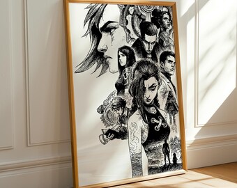 Arcane Netflix Poster – League of Legends Pencil Art Print