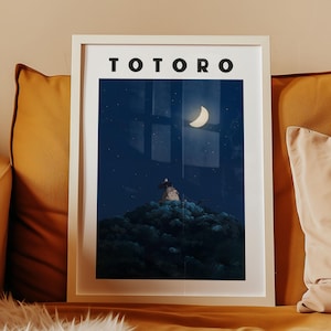 Mein Nachbar Totoro Poster - Studio Ghibli Wand Kunst Druck, Hayao Miyazaki Anime Illustration, Japanischer Film Kinderzimmer Dekor Geschenk