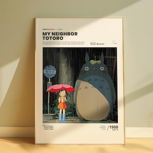 My Neighbor Totoro Poster: Studio Ghibli Anime Movie Print