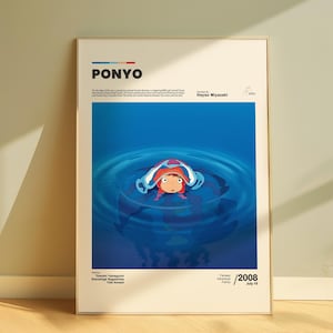 Ponyo Movie Poster: Studio Ghibli Anime Wall Art Print