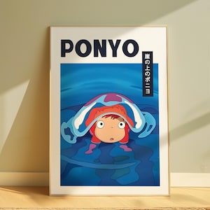 Ponyo Poster: Studio Ghibli Anime Art Print - Ocean Scene