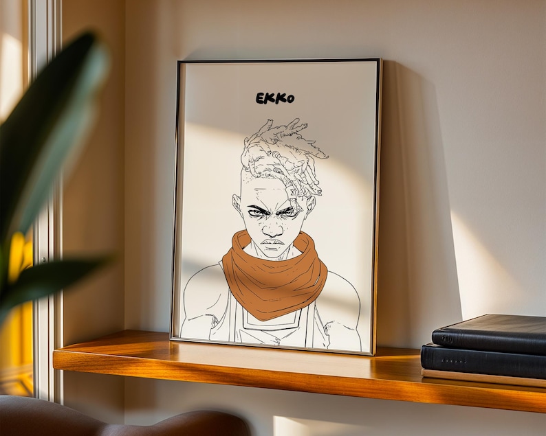 Ekko Arcane Netflix Poster – League of Legends Pencil Art Wall Print ...