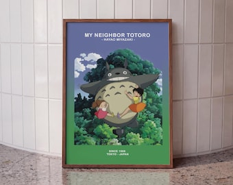 となりのトトロ ポスターフォトフレーム スタジオジブリ トトロのポスター、スタジオジブリアニメアートプリント、となりの