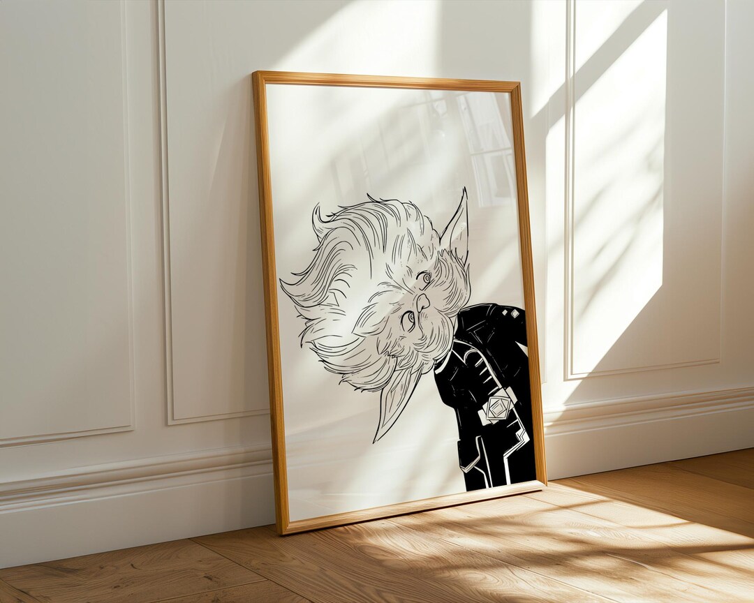 Heimerdinger Arcane Poster – League of Legends Black & White Anime Wall ...