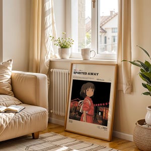 Spirited Away Movie Poster, Studio Ghibli Anime Art Print, Hayao Miyazaki Illustration image 3