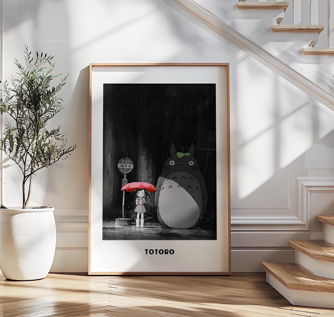 Totoro Poster Studio Ghibli Wall Art Print My Neighbor Hayao Miyazaki ...