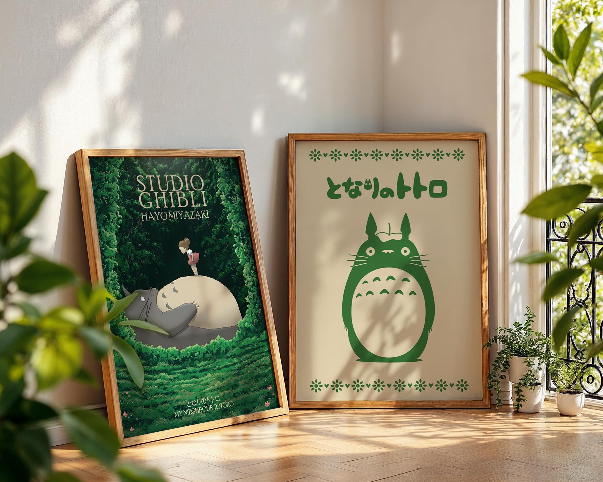 Totoro Digital Poster, Studio Ghibli Wall Art Print, Hayao Miyazaki ...