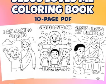 Jesus Loves Me Coloring Book: Christian VBS Sunday School (PDF Downloadable Printable Activity Pages)