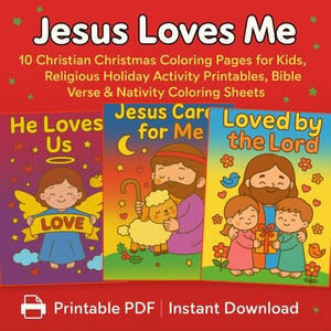 Christian Christmas Coloring Pages: Bible Verse Nativity Scenes (PDF Download)