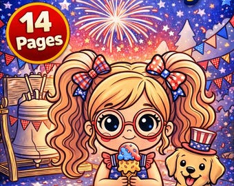 4th of July Coloring Pages for Kids, USA 250 Anniversary Activity Book, Patriotic Coloring Printable, Independence Day Worksheets