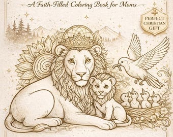 Faith-Filled Coloring Book for Moms, Christian Proverbs 31 (Digital Download)