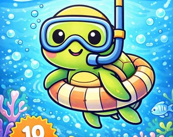 Ocean Friends Coloring Book for Kids | Sea Animals Activity | Toddler Preschool Worksheets (10 Pages)