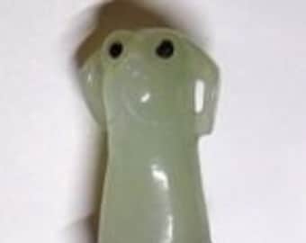 Wine Bottle Stopper Jade Hand Carved Dog Head Gemstone Birthday Gift Wedding Wine Tasting RARE
