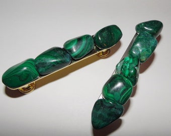 Green Malachite Gemstone Drawer Pulls Handles