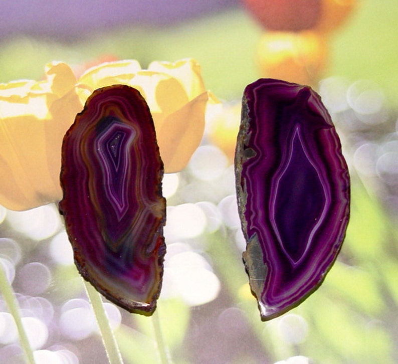 Large Custom Purple Agate Slice Drawer Handles Pulls Knobs Etsy