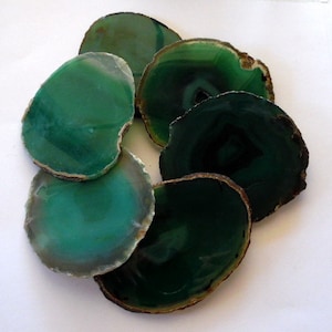 Large Agate Slice Drawer Pulls Knobs 18K Gold Silver and Copper Leaf Edge NEW COLLECTION Custom image 3