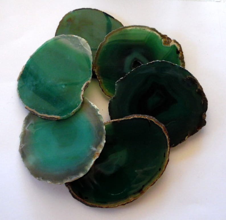Large Agate Slice Drawer Pulls Knobs 18K Gold Silver and Copper Leaf Edge NEW COLLECTION Custom image 3