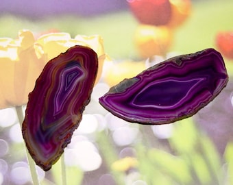 Large Custom Purple Agate Slice Drawer Handles Pulls Knobs