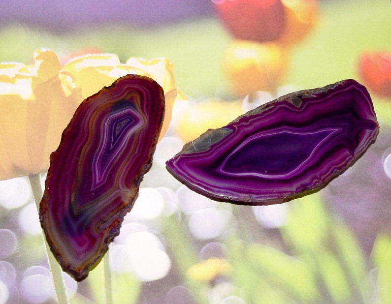 Large Custom Purple Agate Slice Drawer Handles Pulls Knobs Etsy