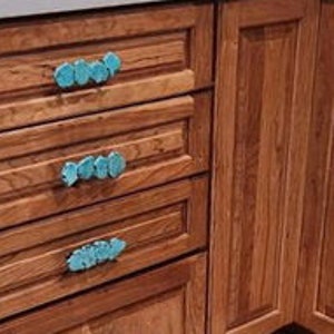 Turquoise Drawer Handles Pulls - Southwest Style - Drawer Hardware - Cabinet Knobs - Stone Knobs - Handle Pulls -  Free Form