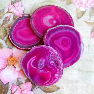 Large Agate Slice Drawer Pulls Knobs 18K Gold Silver and Copper Leaf Edge NEW COLLECTION Custom image 6