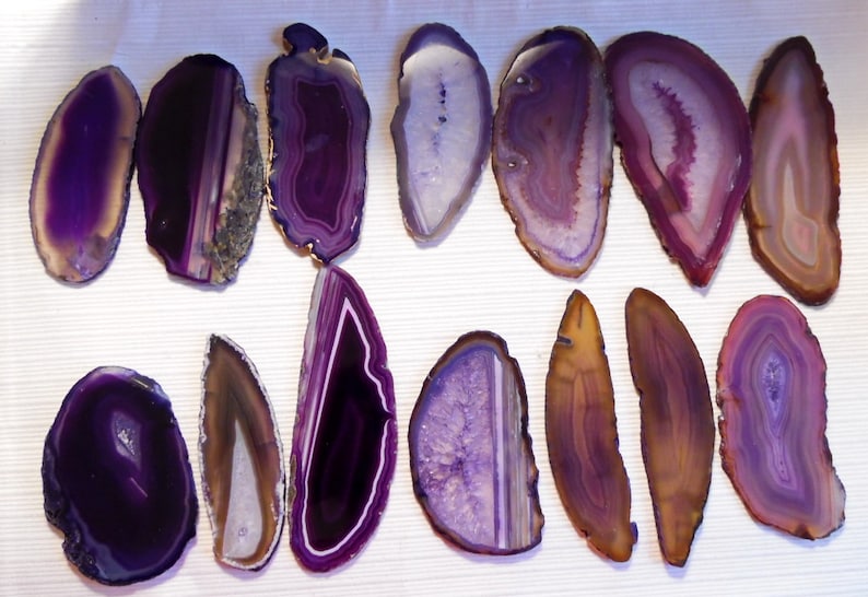 Large Custom Purple Agate Slice Drawer Handles Pulls Knobs Etsy