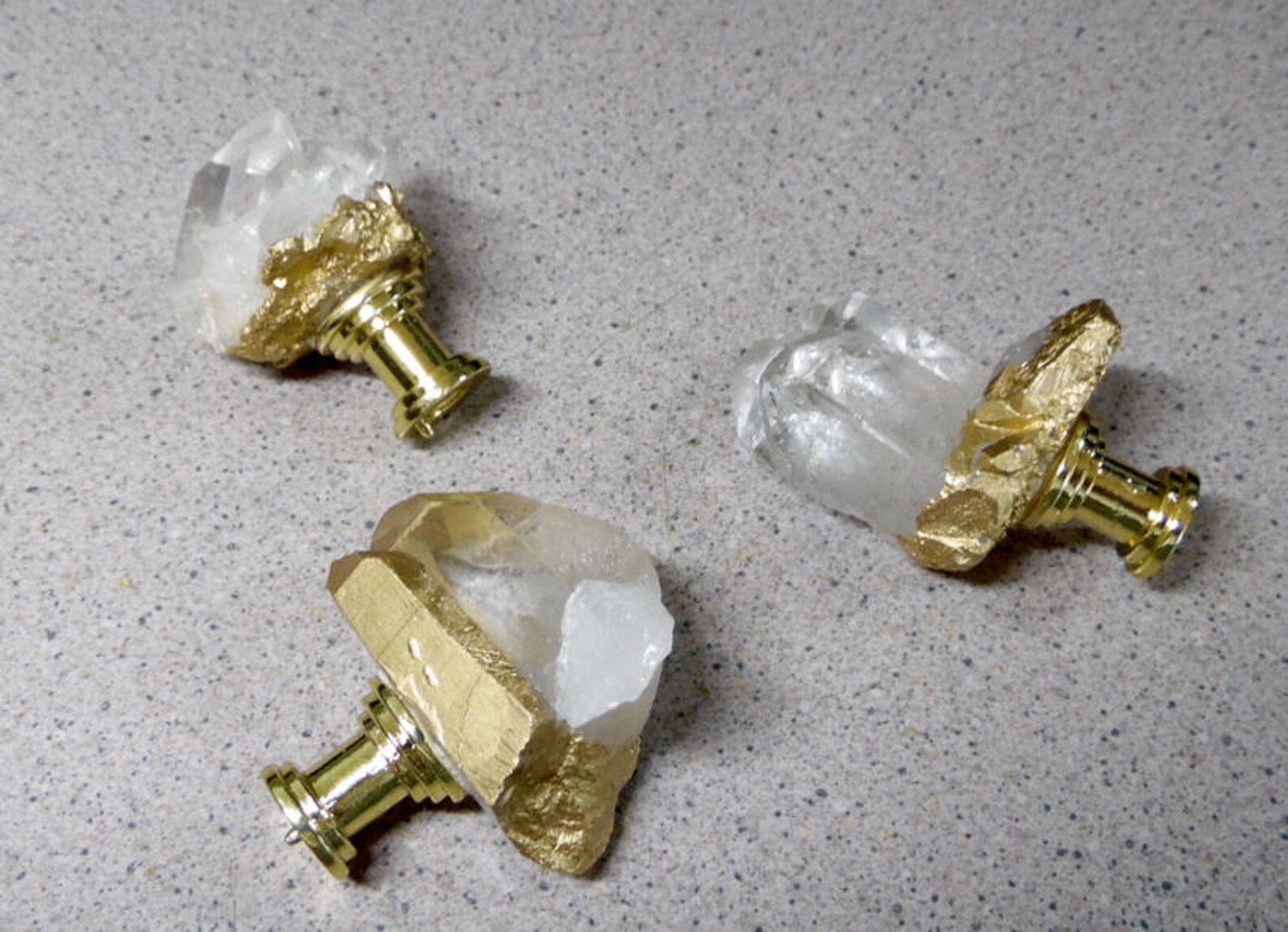 Crystal Gemstone Quartz Drawer Pull Knobs Custom Pulls XXX Etsy