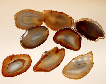Agate Slice Drawer Pulls Knobs Brown Grey Black Tan Kitchen Cabinet Handles Bathroom Cabinet Pull Screws Included