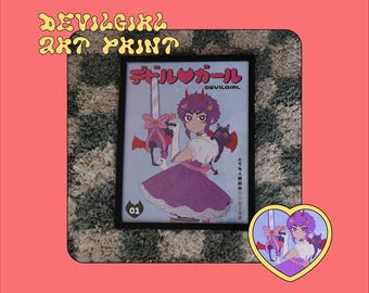 DevilGirl Manga-Anime Inspired Art Print