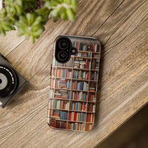 Book Lover&#39;s-telefoonhoesje | Bibliofiele cadeau | Literair ontwerp | Stevige hoesjes, bibliotheekesthetiek, leesgrage accessoires, unieke hoes, telefoon