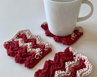 Bacon Coasters, Fun Gift for Boyfriend, Guy Gift, Father's Day Dad Gift, Housewarming Hostess Foodie Gift, Breakfast Cute Crochet Coasters