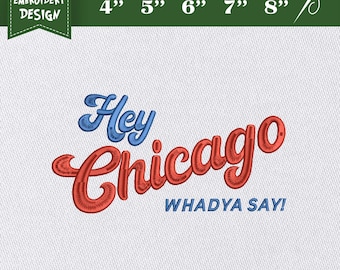 Embroidery Design File: Chicago Baseball Embroidery, Chicago Baseball Vintage, Chicago Vintage, Retro Cub, Chicago, Cute Cub Embroidery File