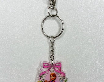 Pink Bow Keychain | Winter Princess Inspired Acrylic Charm