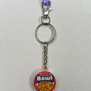Porte-clés inspiré d'un bol de ramen | Mini-breloque pour soupe aux nouilles