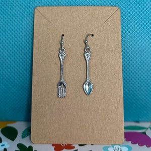 Mismatched Fork & Spoon Earrings | Quirky Foodie Jewelry | Tabi’s Teenies