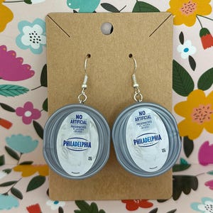 Cream Cheese Earrings: Mini Brands Foodie Gift