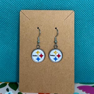 Pittsburgh Steelers Earrings | NFL Football Jewelry | Game Day Fan Accessories | Tabi’s Teenies