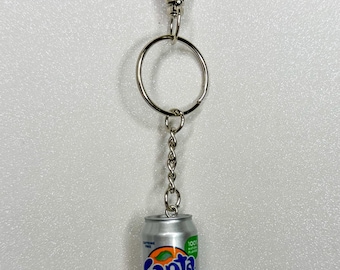 Orange Soda Inspired Can Keychain | Mini Drink Keychain