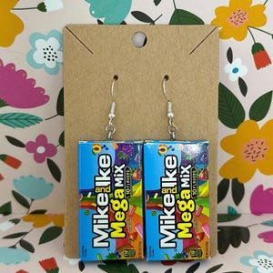Mike and Ike Candy Box Earrings: Mini Brands Retro Accessory