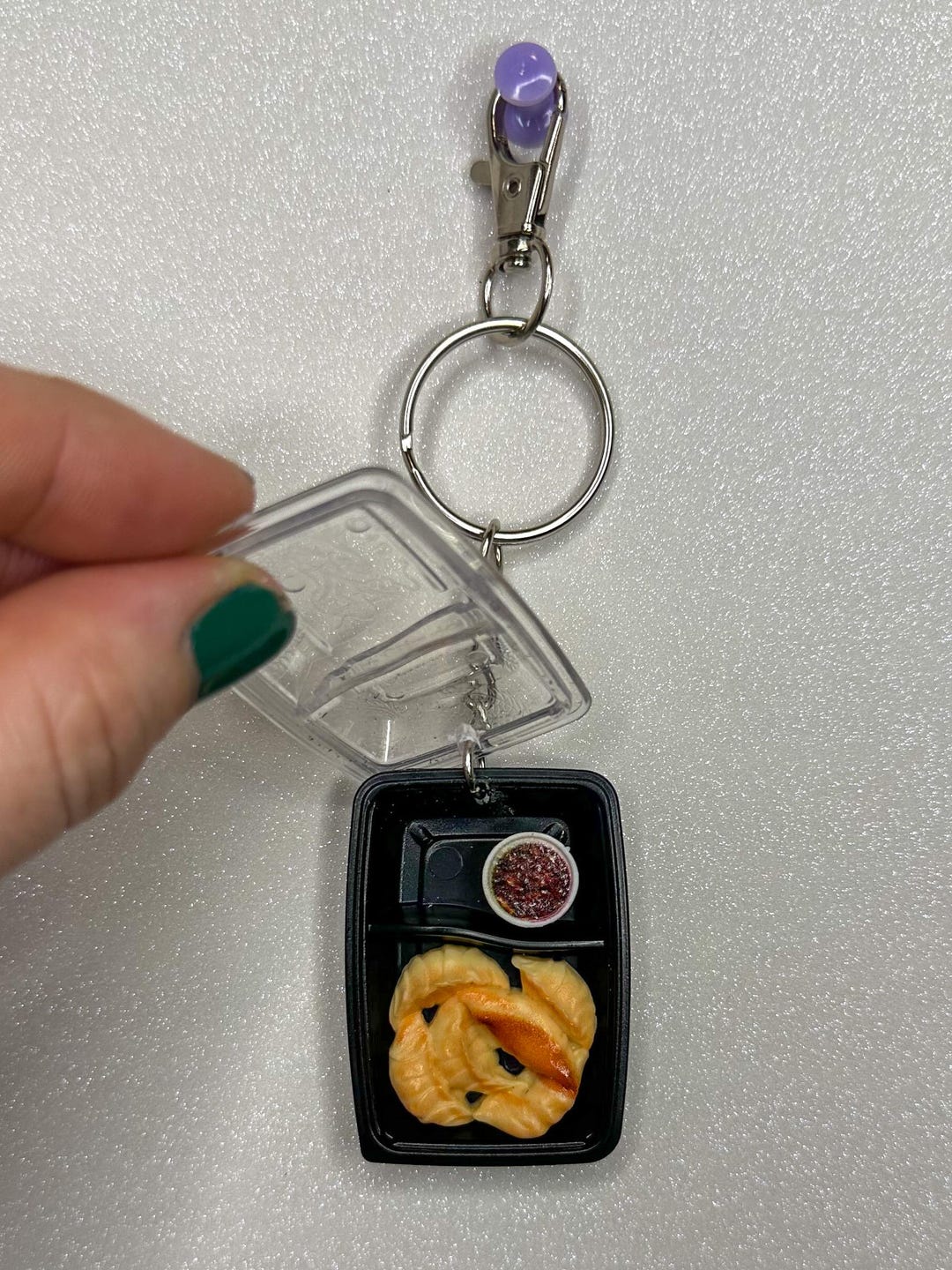 Pork Dumpling Takeout Inspired Keychain | Mini Food Keychain - Etsy