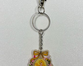 Pink Dress Keychain | Fairy Tale Princess Inspired Acrylic Charm