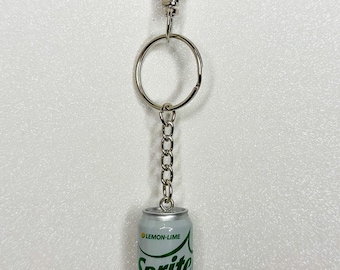 Lemon Lime Soda Inspired Can Keychain | Mini Drink Keychain