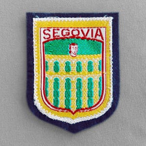Vintage Segovia Patch 3.1", Spain Travel Souvenir, City Coat of Arms Collectible, Spanish Tourist Memorabilia