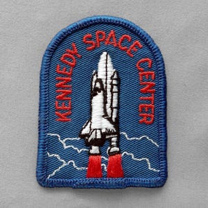 Used Vintage Kennedy Space Center Patch 2.75", NASA Souvenir, Space Shuttle, Florida Travel, Astronaut Space Collectible