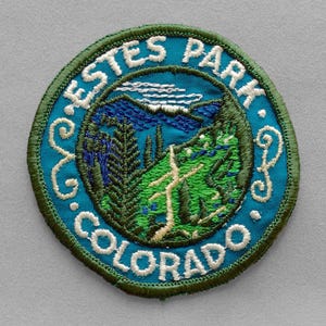 Used Vintage Estes Park Patch 3", Colorado Travel Souvenir, Rocky Mountain National Park