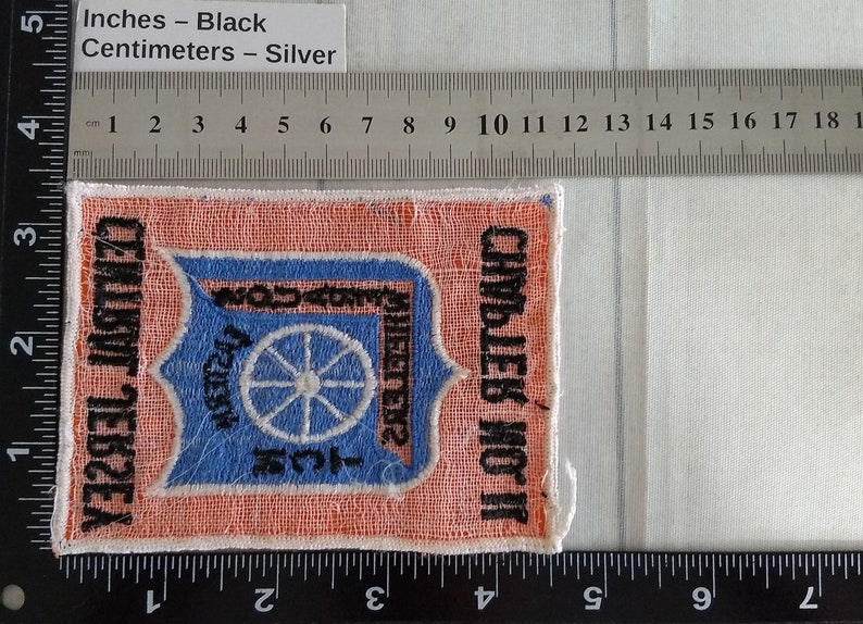 National Camping Travelers Central Jersey NCT Master Mason Campers Masonic Club Big Used Vintage Square Wheelers Chapter No 11 Patch 4.6