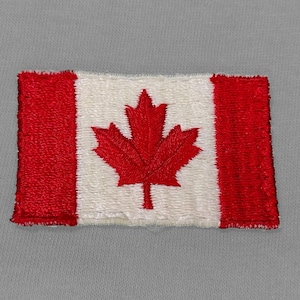 Used Vintage Canadian Flag Patch 2.5&quot;, Canada Maple Leaf Collectible, Travel Souvenir, Ontario, British Columbia, Vancouver, Toronto, Ottawa
